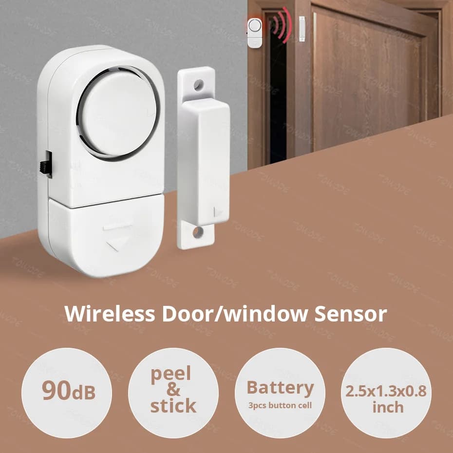 KERUI Sensore porta indipendente Sensore magnetico Wireless Home Window Door Entry Allarme di sicurezza antifurto 90dB
