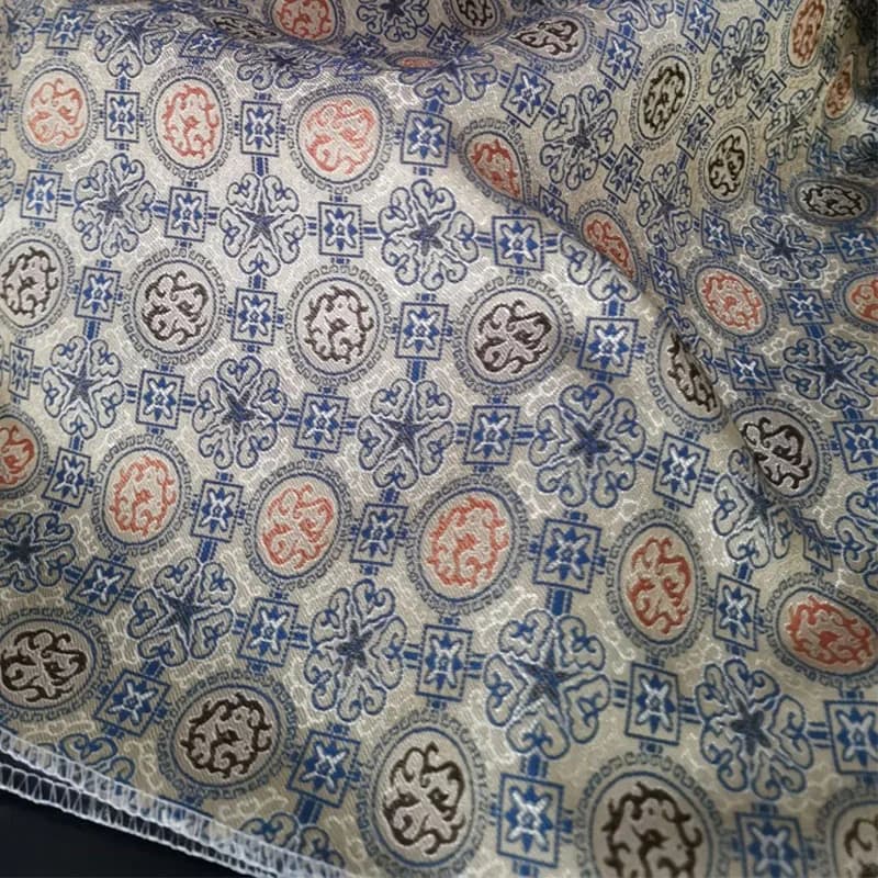 Small dragon pattern High Quality Yarn Dyed Jacquard Satin Brocade Fabric for Bag Vest Coat Chothing Curtain Patchwork Material