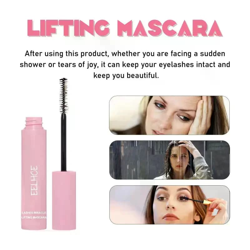 Mascara Nero a Lunga Durata - Allungante e Volumizzante Intenso, Impermeabile, Anti-sbavature, Asciugatura Rapida, Senza Grumi, Styling Curvante per un Look Audace