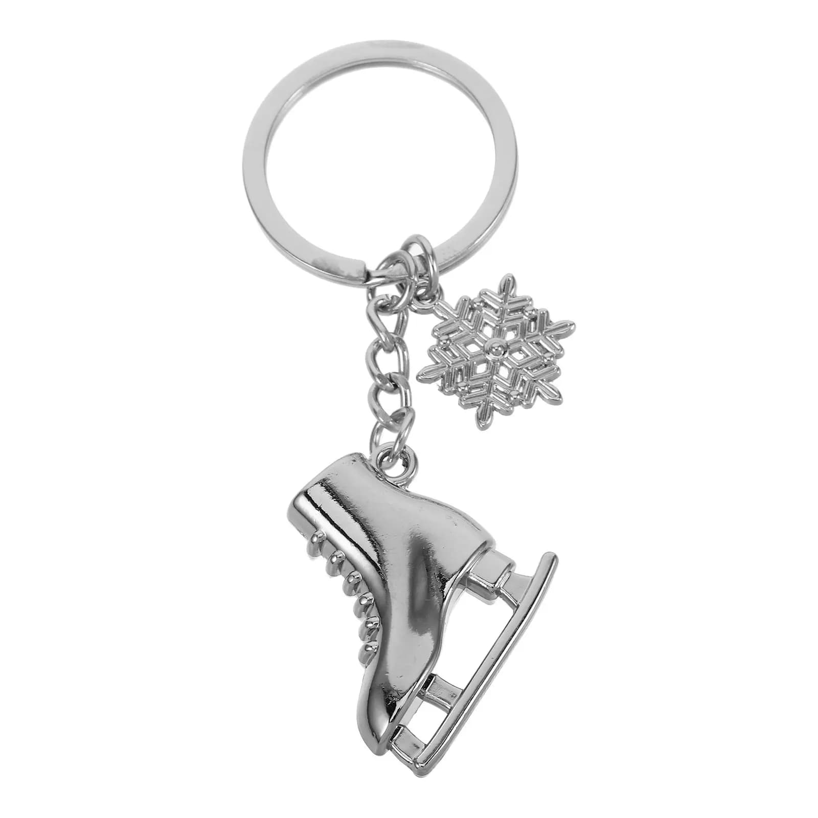 Portachiavi Realistico a Forma di Pattino da Ghiaccio, Ciondolo in Metallo per Appassionati di Pattinaggio, Amanti dell'Hockey, Accessori per Pattinaggio su Ghiaccio