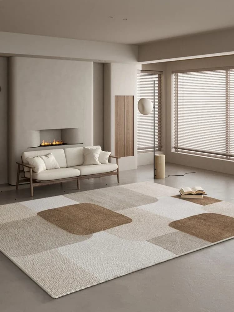Moderno e minimalista motivo geometrico ampia Area soggiorno tappeti Beige marrone camera da letto tappeto Super antiscivolo arte creativa tappeto IG