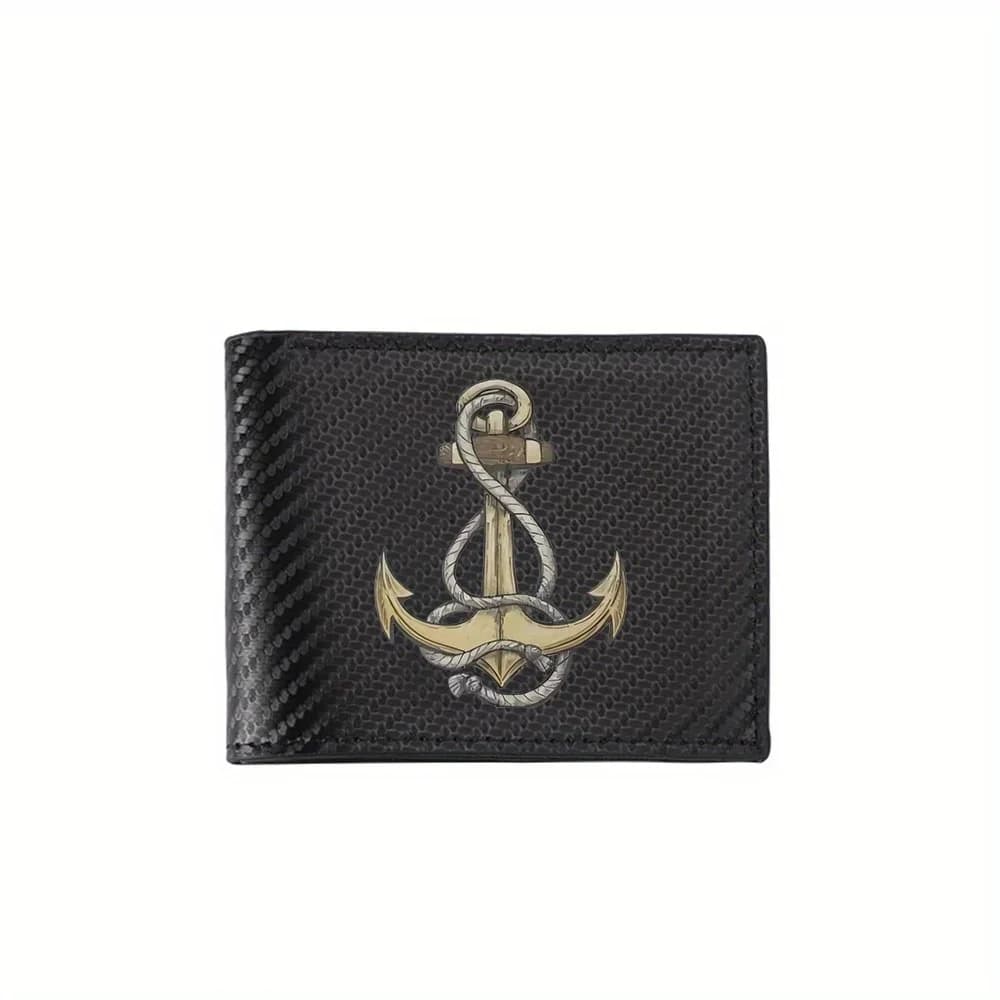 Design in corda di ancoraggio simbolo marino nodo Portafogli da uomo Business semplice Design moderno ed elegante con stampa Regali per padre fidanzato Ch