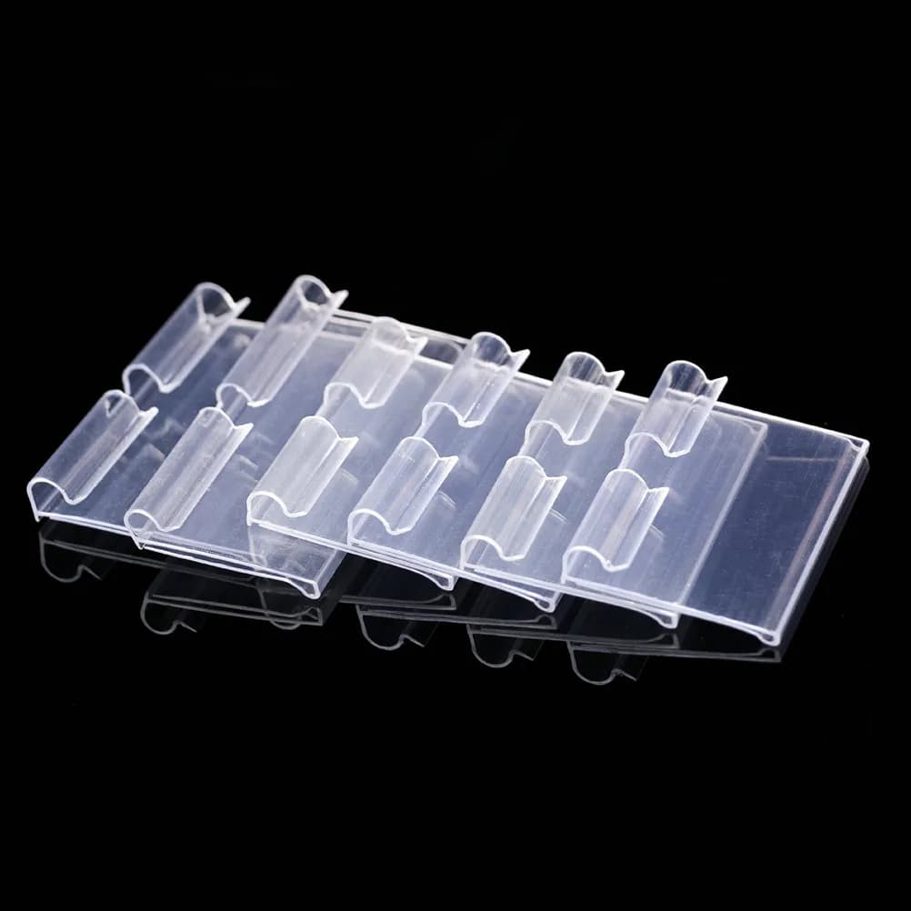 24 Pezzi Etichette Prezzi Trasparenti in PVC 4,2x10cm, Portaetichette in Plastica Trasparente per Esposizione su Scaffali di Supermercati, Centri Commerciali e Negozi al Dettaglio