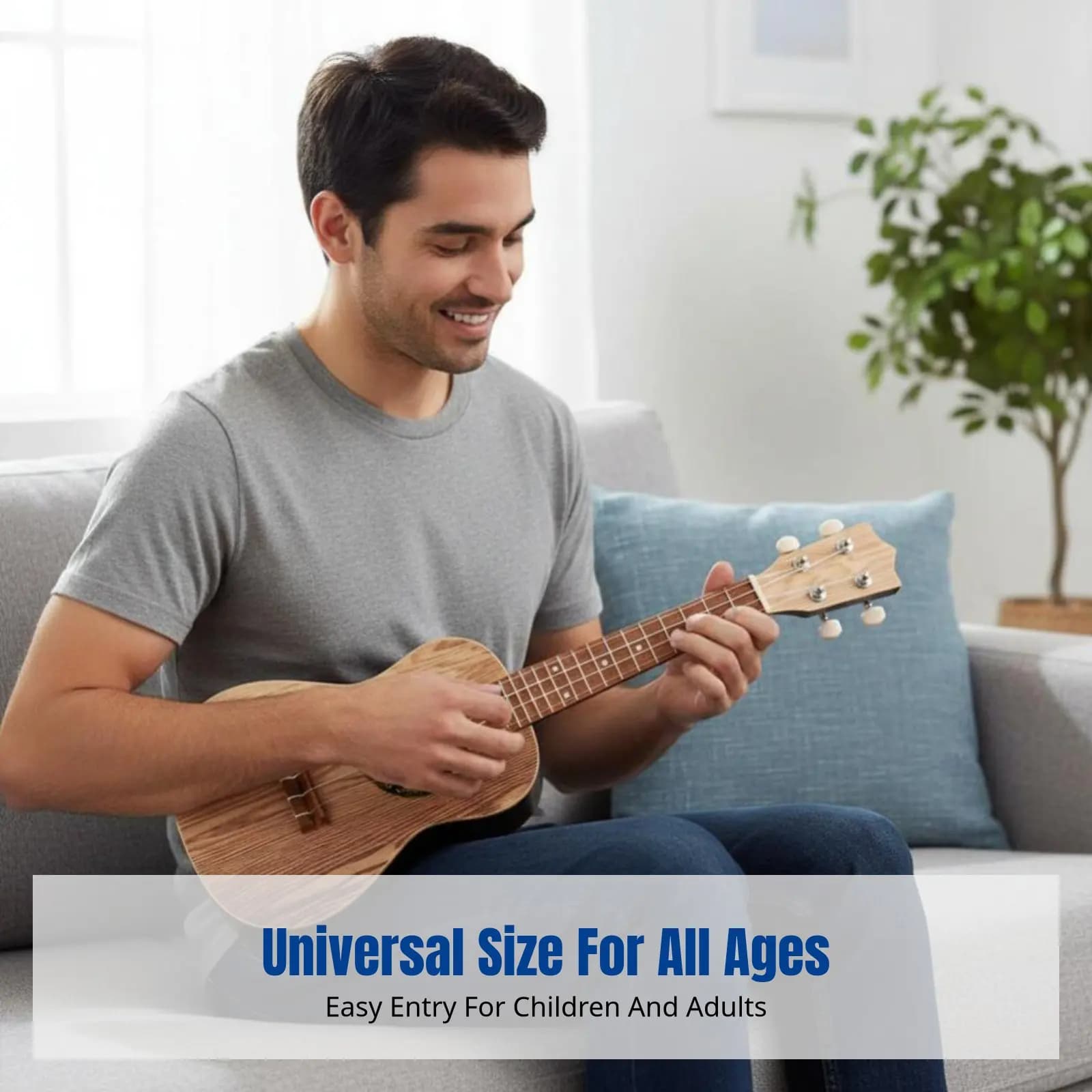 Ukulele, Piccola Chitarra per Principianti, Strumento per Studenti, Bambini e Adulti, Corde Regolabili, Livello Base
