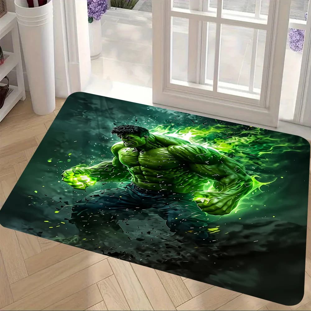 1pc Marvel Hulk Themed Door Mat Rug with Vibrant Graphic Design Soft Absorbent Non Slip Floor Mat Ideal Gift for Valentine's D