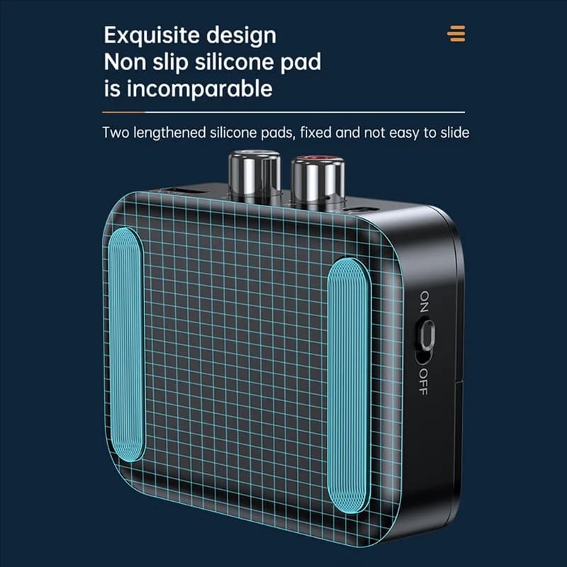 B47C Bluetooth 5.3 Ricevitore adattatore audio AUX per auto 3.5Mm Adattatore audio per musica per chiamate in vivavoce wireless per altoparlanti per auto e TV Dura