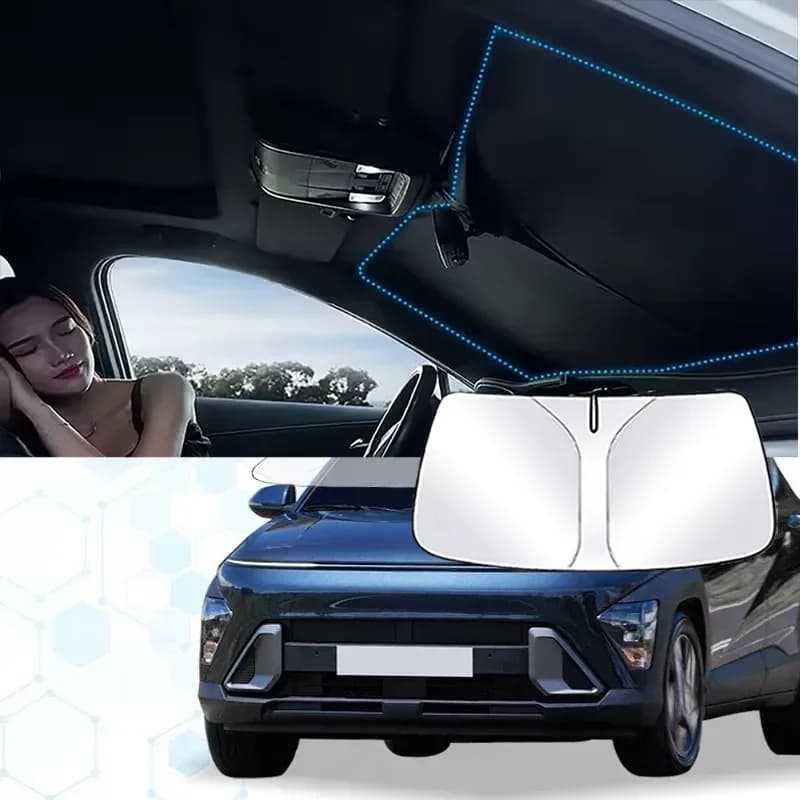 Windshield Sun Shade For Hyundai Kona N Line Kona Film Sunshade Sun Visor Protector Foldable Blocks UV Rays Keep Your Car Cooler