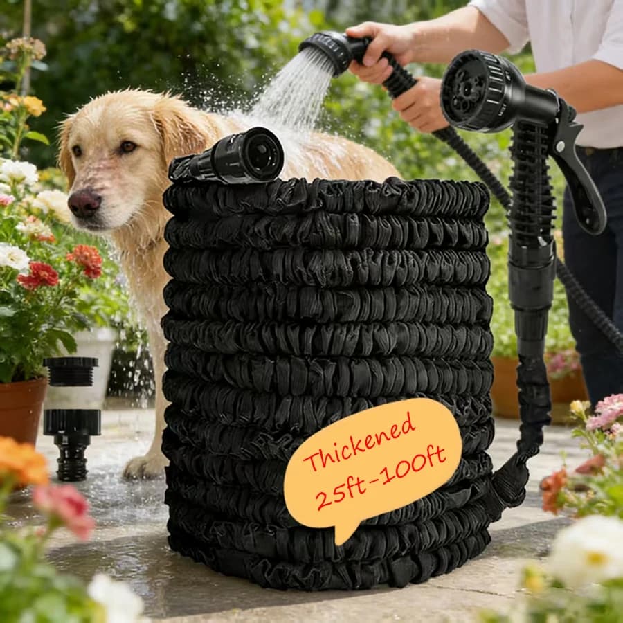 Tubo da Giardino Espandibile Magico, Lavaggio Auto ad Alta Pressione, 7 Funzioni di Spruzzatura, Pistola ad Acqua, Tubo per Irrigazione Casa e Giardino