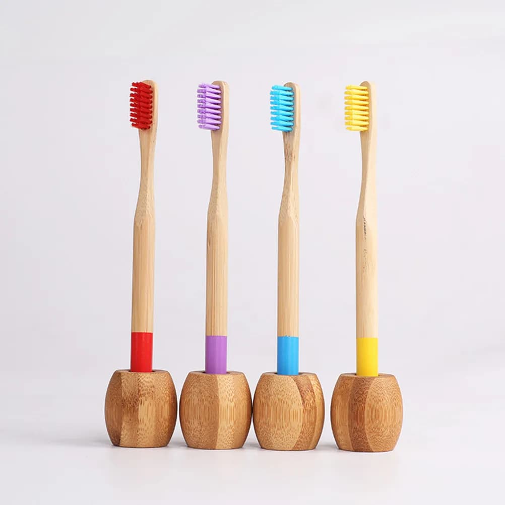Supporto per spazzolino da denti piccolo da 3 pezzi per una spazzolino, base antiscivolo ad asciugatura rapida, ideale per l'organizzazione compatta del bagno