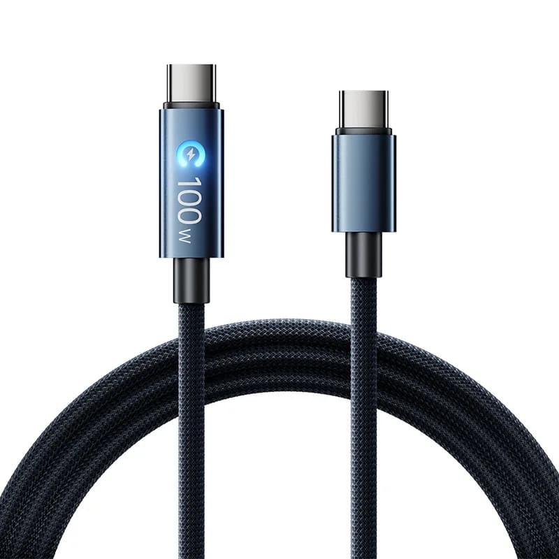 100W Braided Strip Light Data Cable Type C To Type C Fast Charging Cable for Huawei/phone 17 16 15 Charging USB C Cable