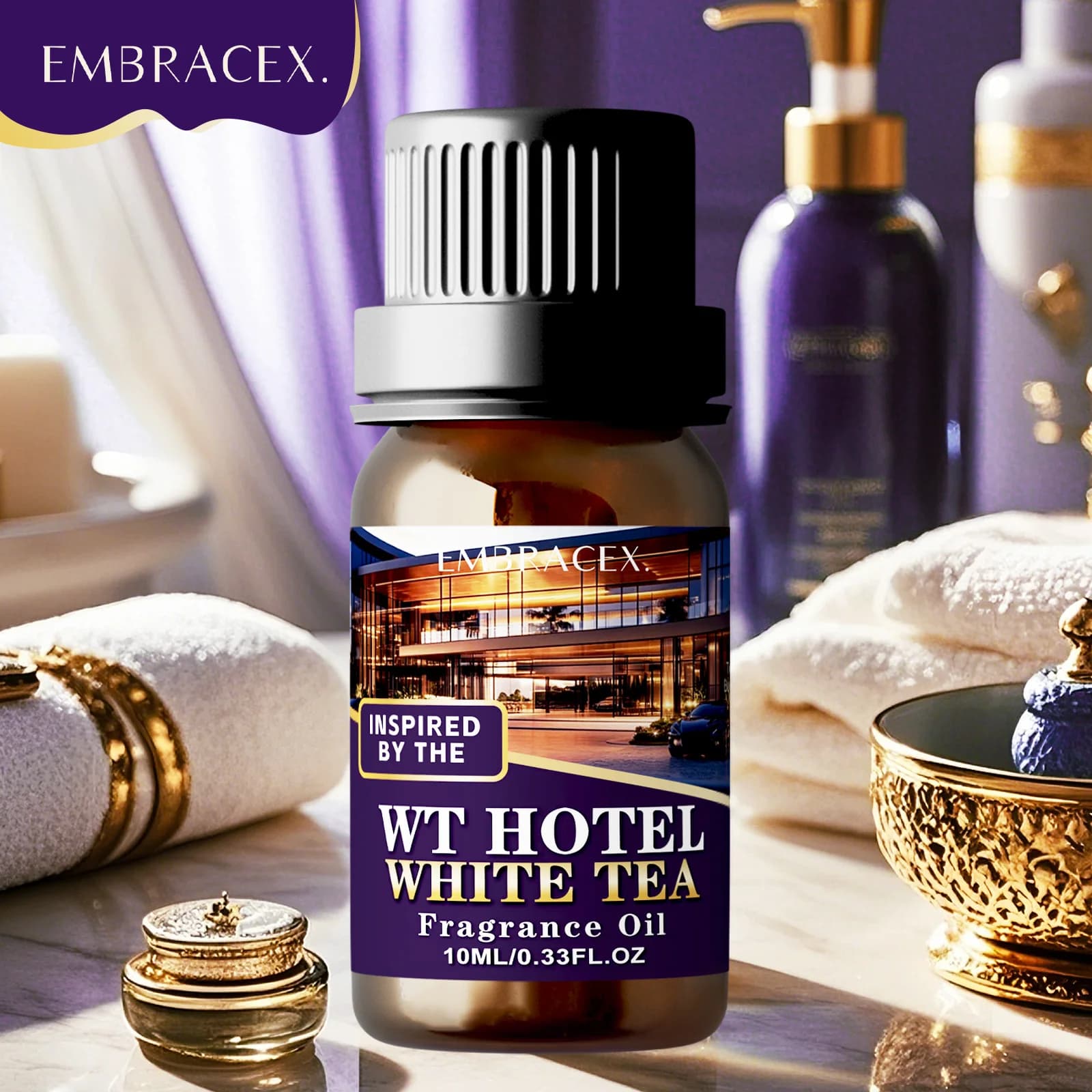 Olio essenziale di tè bianco da 10 ml per hotel, olio da massaggio, olio per il corpo, olio per il viso, cura della pelle, profumo per hotel a cinque stelle, aromaterapia, regalo per gli amici