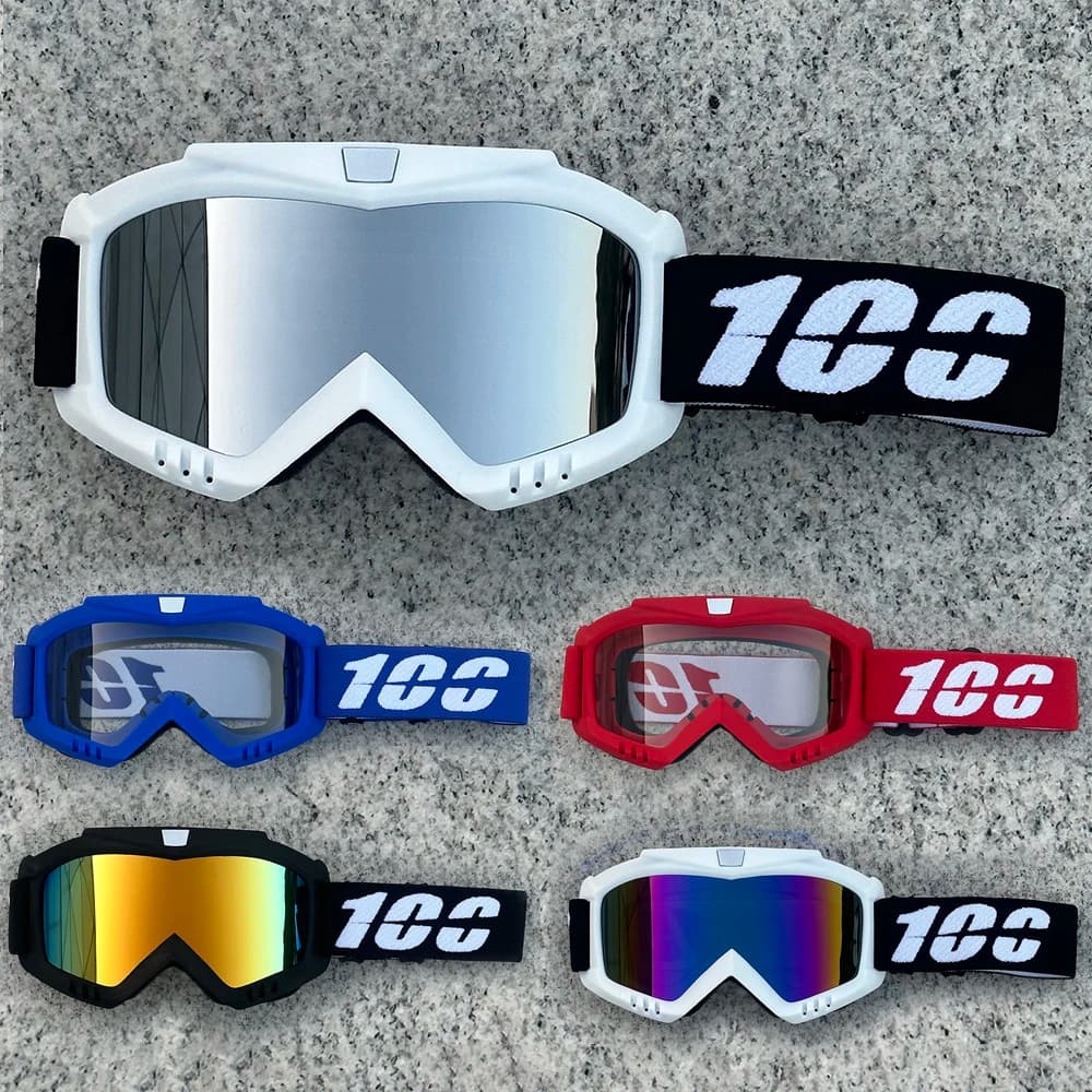 Motorcycle Glasses 100 in 1, Motocross Mask, MX Helmet, Moto, Dirt Bike, ATV, Ski, Open Sports, Scooter, Cycling