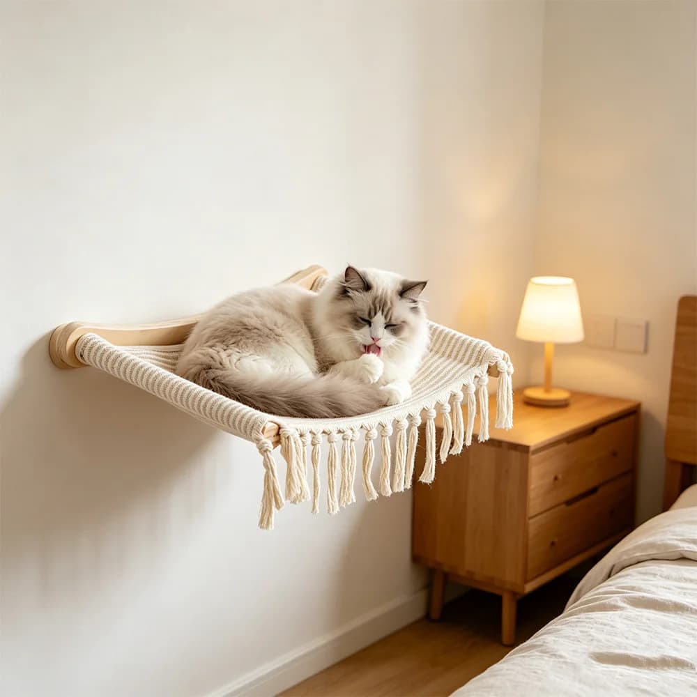 Mobili per Animali Domestici, Accessori per Gatti da Interno, Telaio in Legno da Parete per Letto, Struttura per Dormire