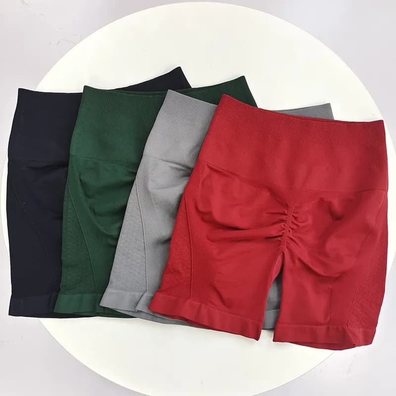 Pantaloncini da yoga alla moda Bubble Butt per donna: pantaloni fitness attillati e a vita alta senza cuciture