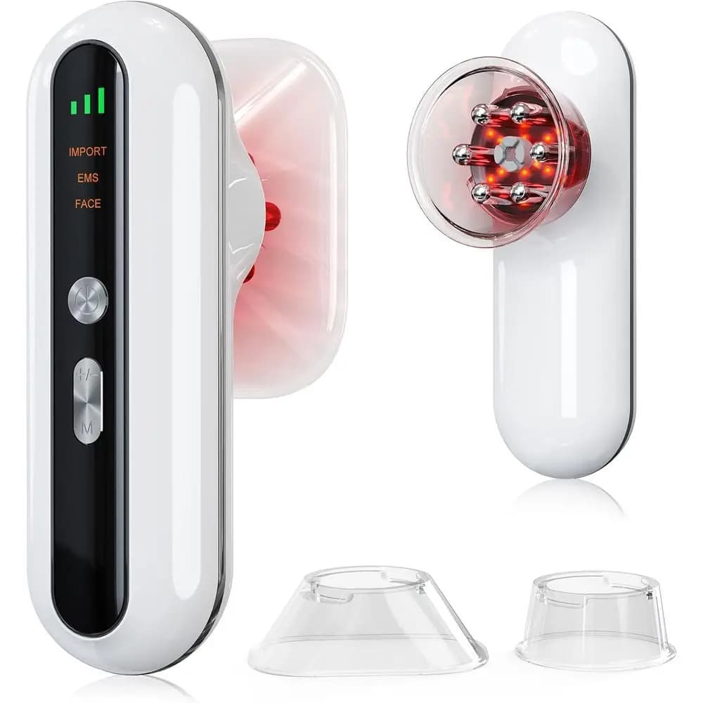 Massaggiatore Multifunzione 3-in-1 per Modellare il Corpo con Terapia a Luce Rossa e Coppettazione Elettrica per Vita, Addome, Braccia, Fianchi e Gambe