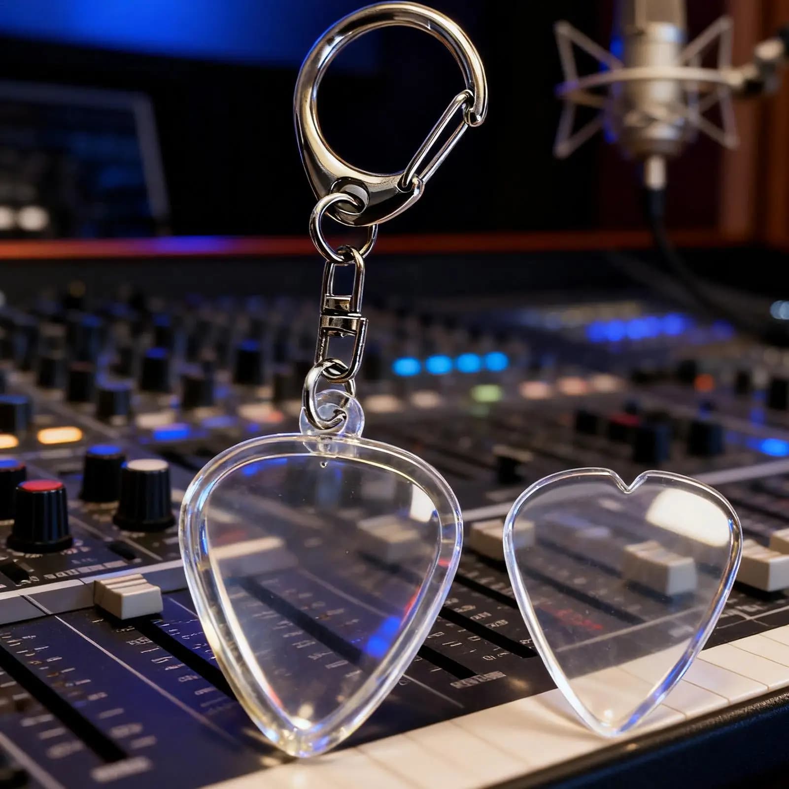 Porta plettro per chitarra Custodia trasparente per plettro per chitarra Accessori per strumenti musicali Portachiavi per organizer per plettri per donne e uomini