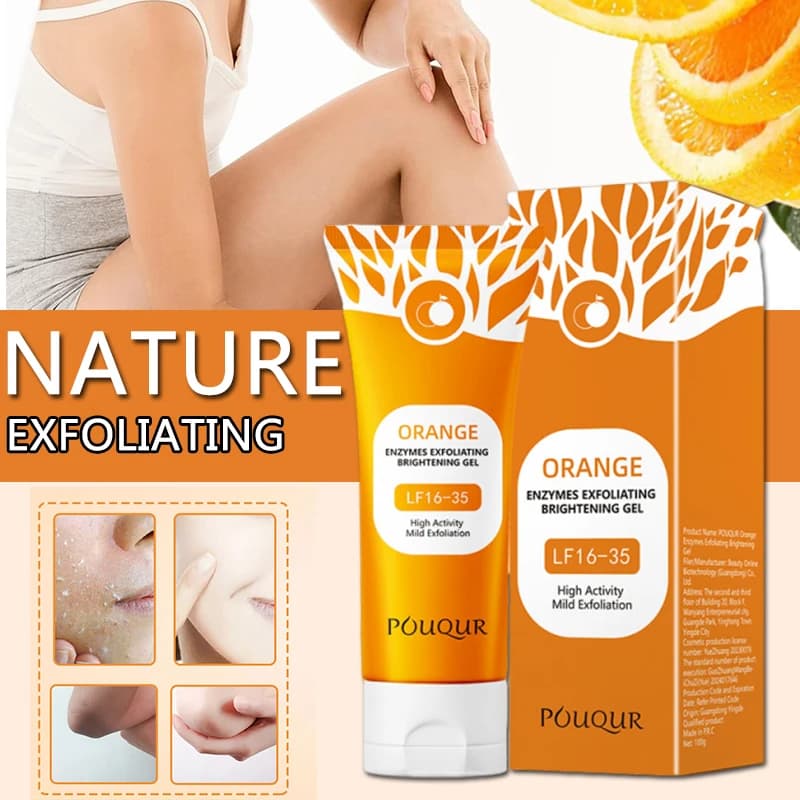 Gel esfoliante arancione Crema idratante Viso Scrub corpo Gel Pulizia profonda Idratante Esfoliante viso Peeling Scrub viso