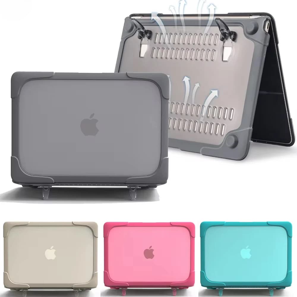 Custodia per Laptop con supporto per Macbook Air 13 M3 Air 15.3 pollici Cover per Macbook Pro 13 Case M2 M1 Pro 14 Macbook Pro 16 Case