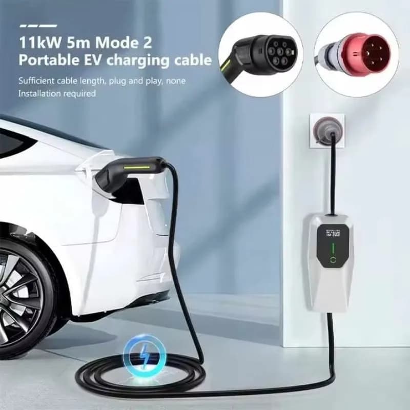 2025 Level Portable EV AC Charging Station 1, 16A 32A 3.5KW 7KW, Portable Car Charger for Mobile Charging - Hot Sale