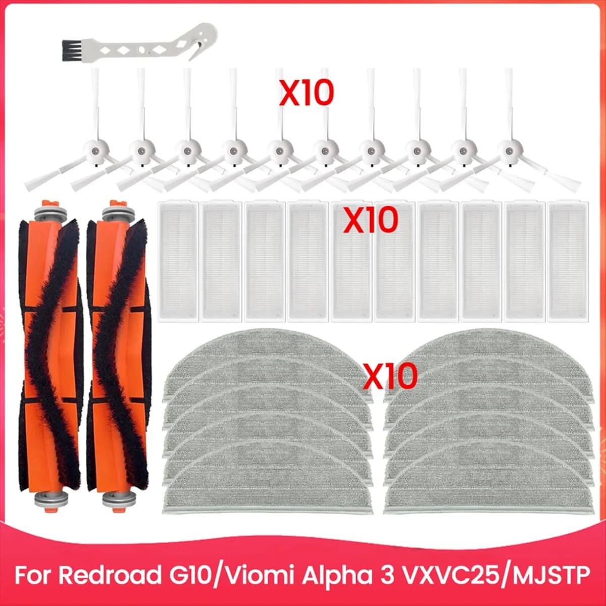 NUOVO Per Redroad G10 per Viomi Alpha 3 VXVC25/MJSTP Robot Aspirapolvere Pezzi di Ricambio Principale Spazzola Laterale Filtro Hepa Mop Panno