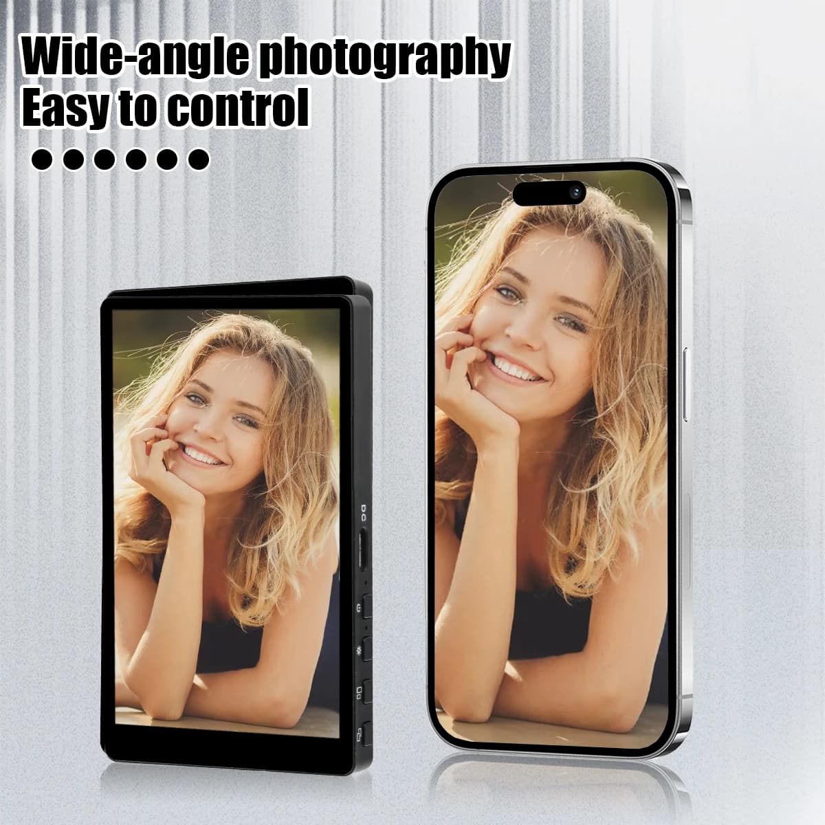Proiettore per schermo magnetico per telefono wireless, telefono cellulare, selfie posteriore, monitor a schermo diviso, adatto per selfie all'aperto, broadcas live