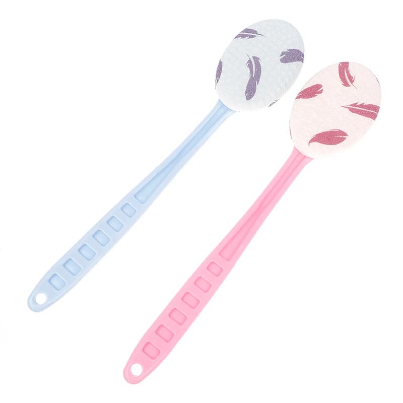 1PC doccia detergente lozione applicatore spugna bagno spazzola per la schiena manico lungo spazzola da bagno lavaggio del corpo cura del massaggio della pelle