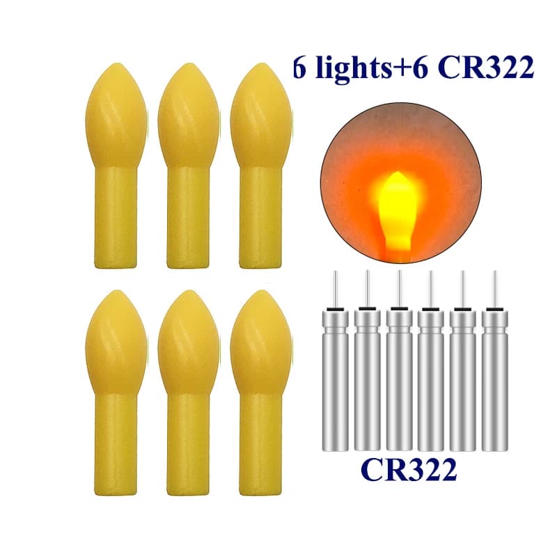 6PCS Ocean Electric Bright Sticks + 6CR322 Ocean Bright Stick Luminous Stick for Ocean Bright Stick for Ocean Equipment Accessories