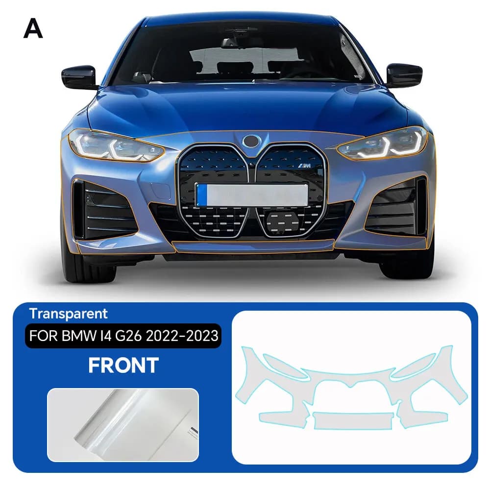 Pellicola Protettiva per Vernice Auto in TPU 8.5Mil per BMW i4 G26 2022 2023, Kit PPF Pretagliato, Protezione Trasparente Anti-Graffio per Carrozzeria