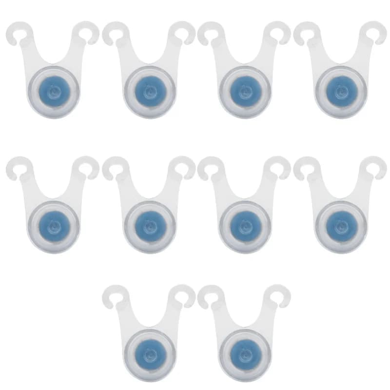 10 Pezzi Luci LED da Campeggio a Corda, Luci di Avvertimento in Silicone per Tenda da Esterno Blu