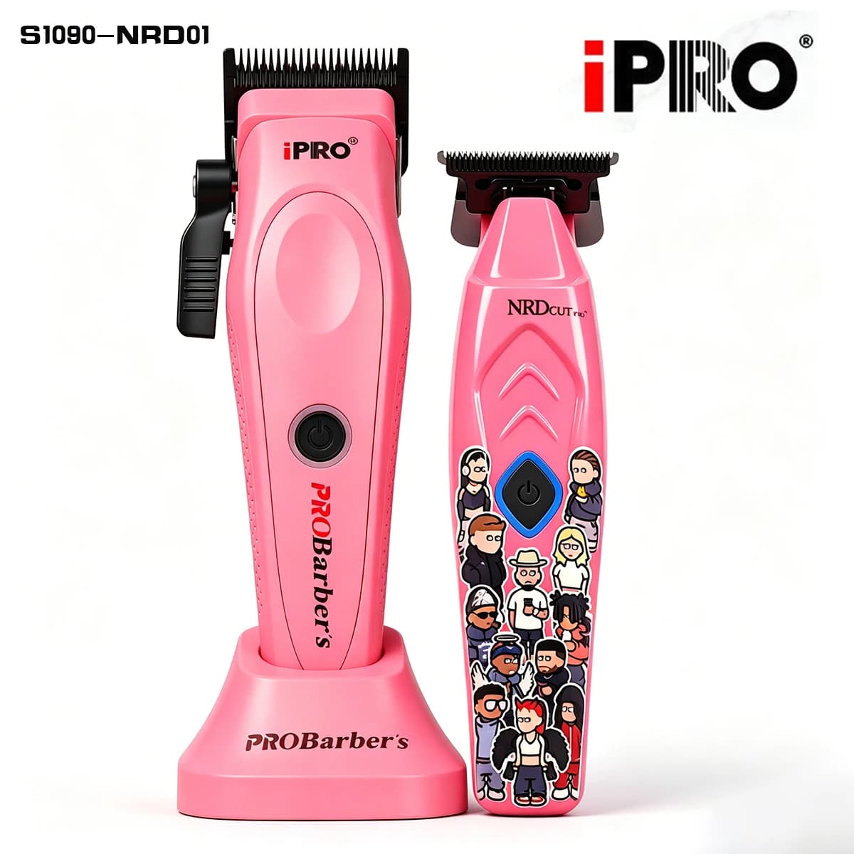 iPRO S1090 7500 RPM Strumento Professionale per Taglio Capelli, Lame in Acciaio Integrale da 7200 RPM per Dettagli e Scolpi, Effetto Sfumato Liscio