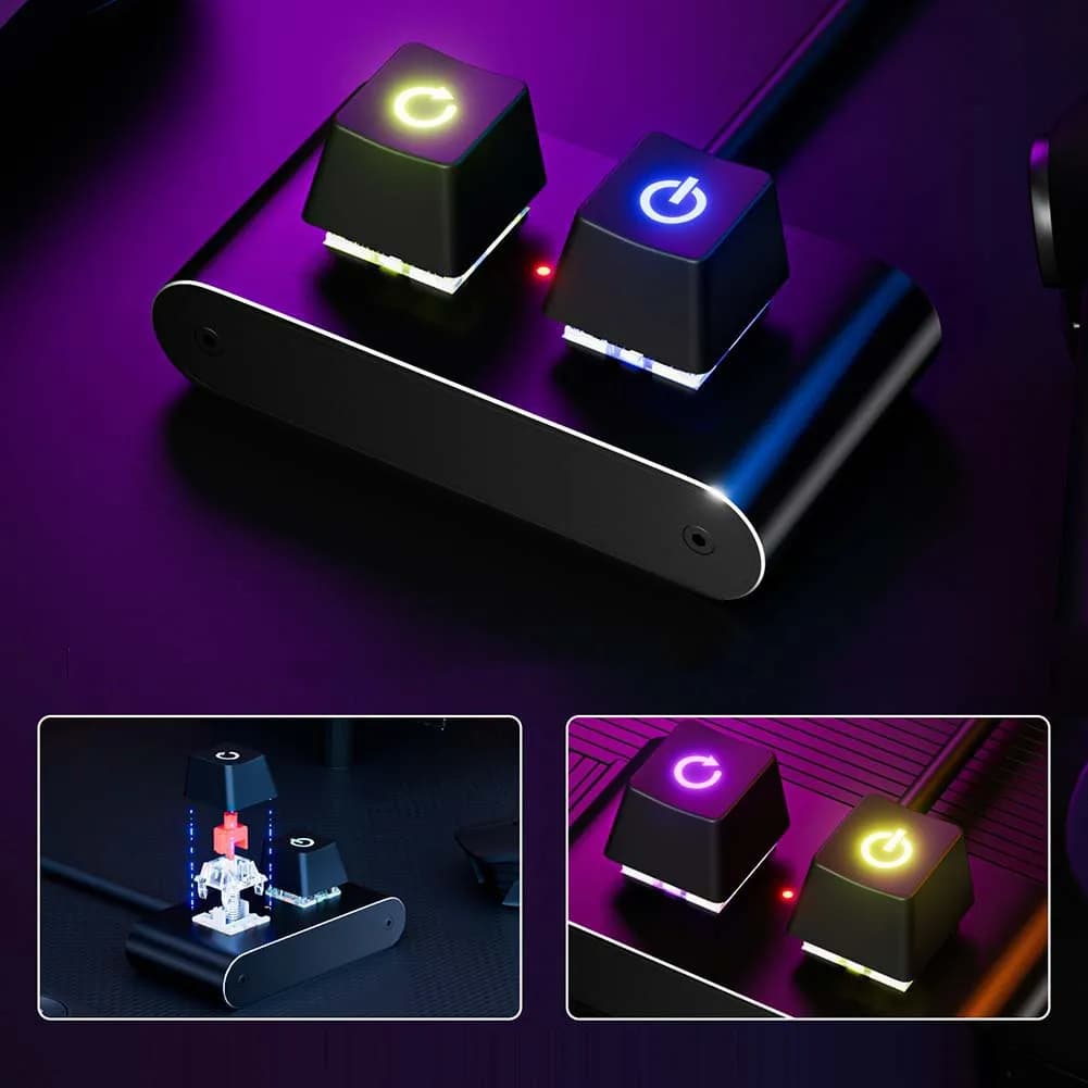 Pulsante di Accensione Computer 2M, Interruttore ON/OFF, Pulsante di Reset Esteso con LED per Avvio HDD, Pulsante di Alimentazione Esterna per Casa e Ufficio