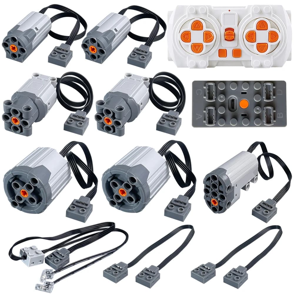 Componenti Tecnici per Motori, Compatibili con Blocchi di Costruzione, Gruppo Meccanico Tecnico, MOC, PF, Funzione di Potenza, Upgrade, Servomotore XL-M