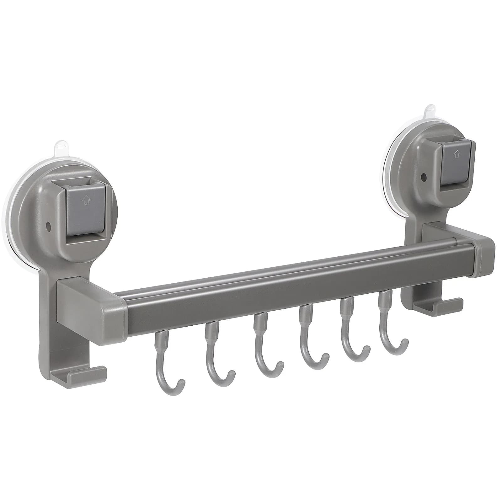 Ganci a ventosa da parete per cucina e bagno, porta utensili, mensola, porta asciugamani, organizer, in PET e alluminio