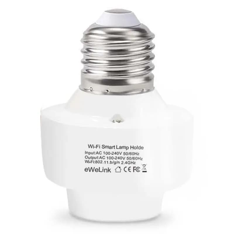 B50C Smart Wifi Portalampada E26 E27 Adattatore lampadina, Supporto base lampada telecomando wireless 2.4G, timer remoto APP Ewelink