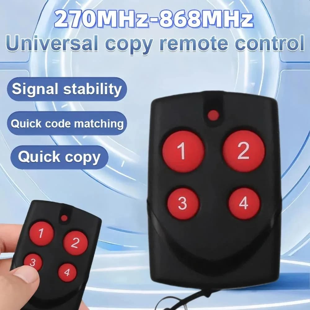 Telecomando multifrequenza 270-868 MHz 433 MHz 315 MHz 4 tasti Copia duplicatore Controller di clonazione automatica per porta del cancello del garage