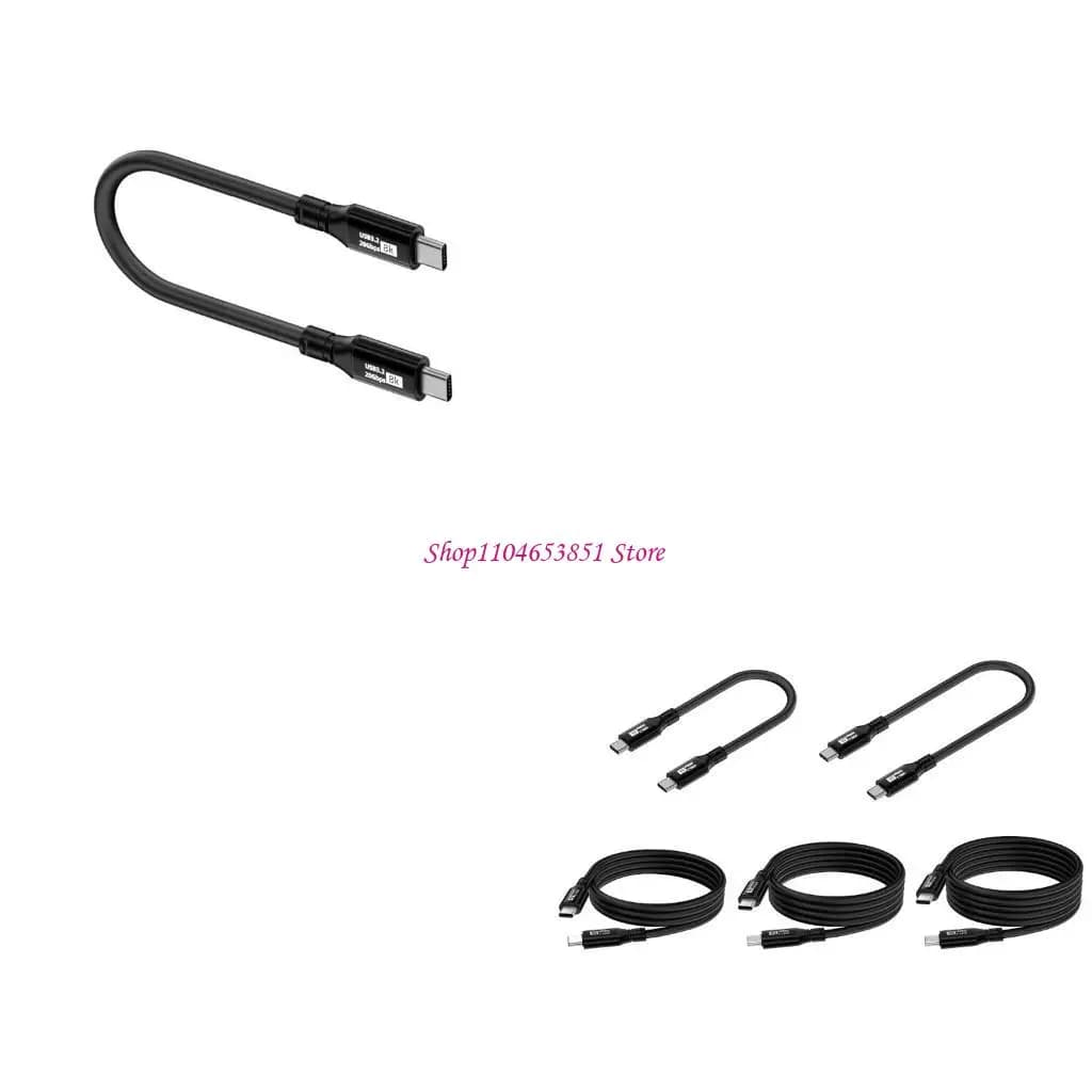 Cavo USB C a ricarica rapida da 25 cm-2 m Cavo trasferimento dati da 20 Gbps Supporto 100 W