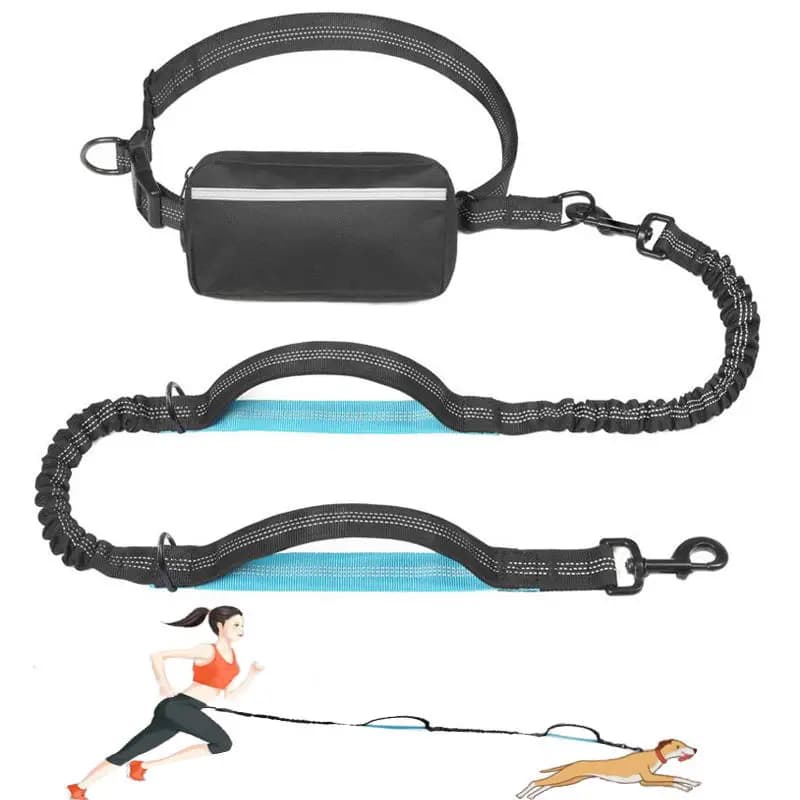 Guinzaglio retrattile per cani con marsupio multifunzionale per sport da passeggio all'aperto Allenamento antisommossa La maggior parte delle razze