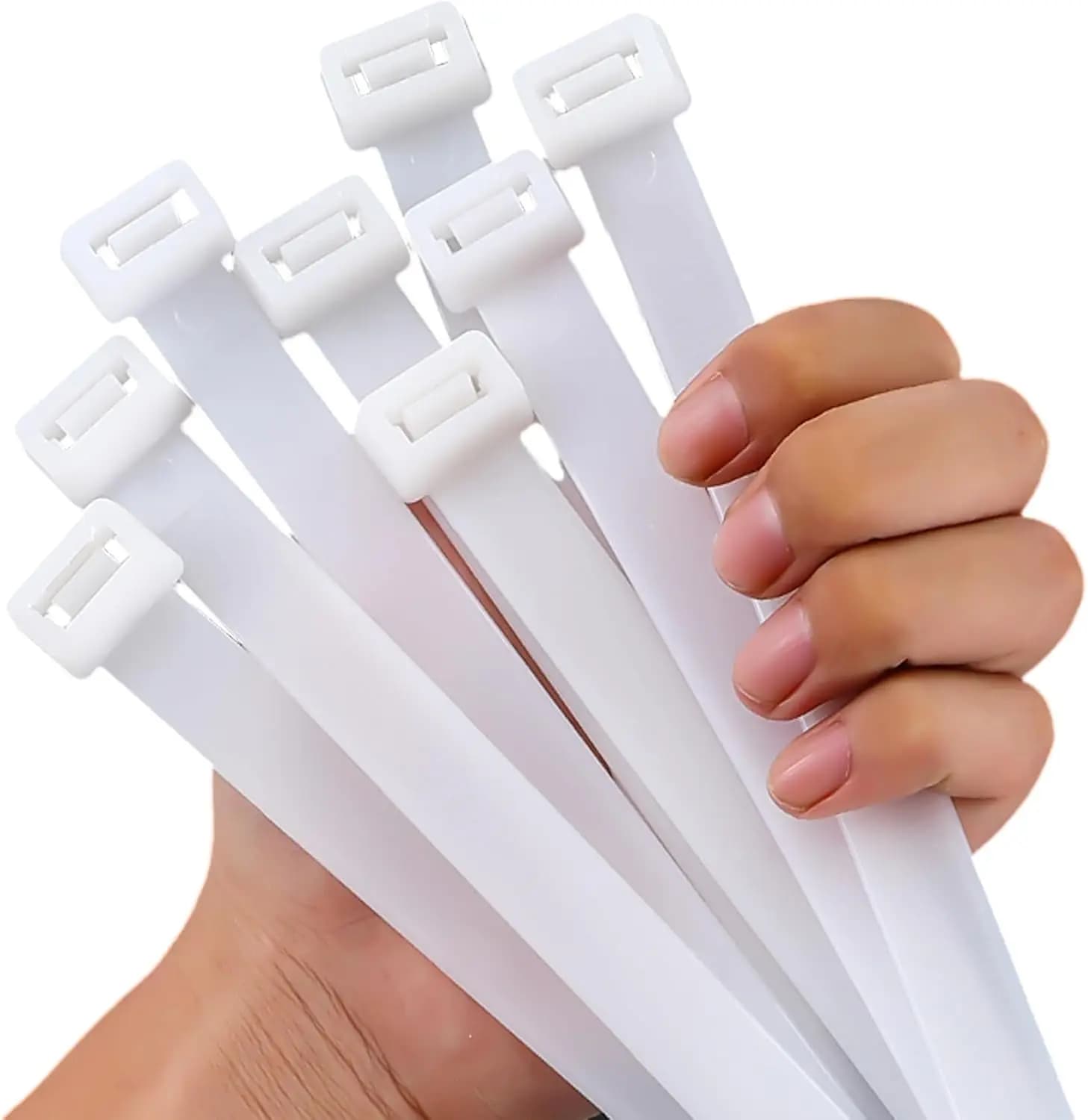 Fascette stringicavo resistenti da 20 pollici bianche, fascette da 250 libbre per uso esterno, confezione da 40