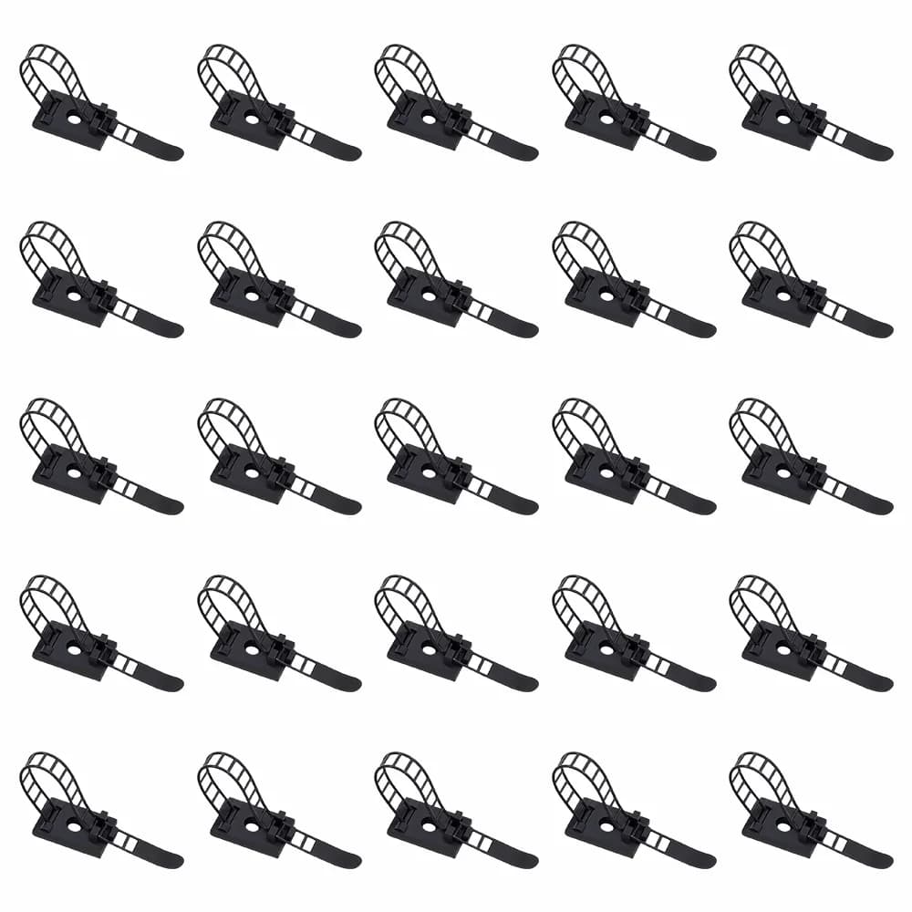 Organizzatore di cavi regolabile Clip avvolgicavo Supporto per auricolari Mouse autoadesivo Gestione dei cavi della tastiera Protezione del caricatore USB