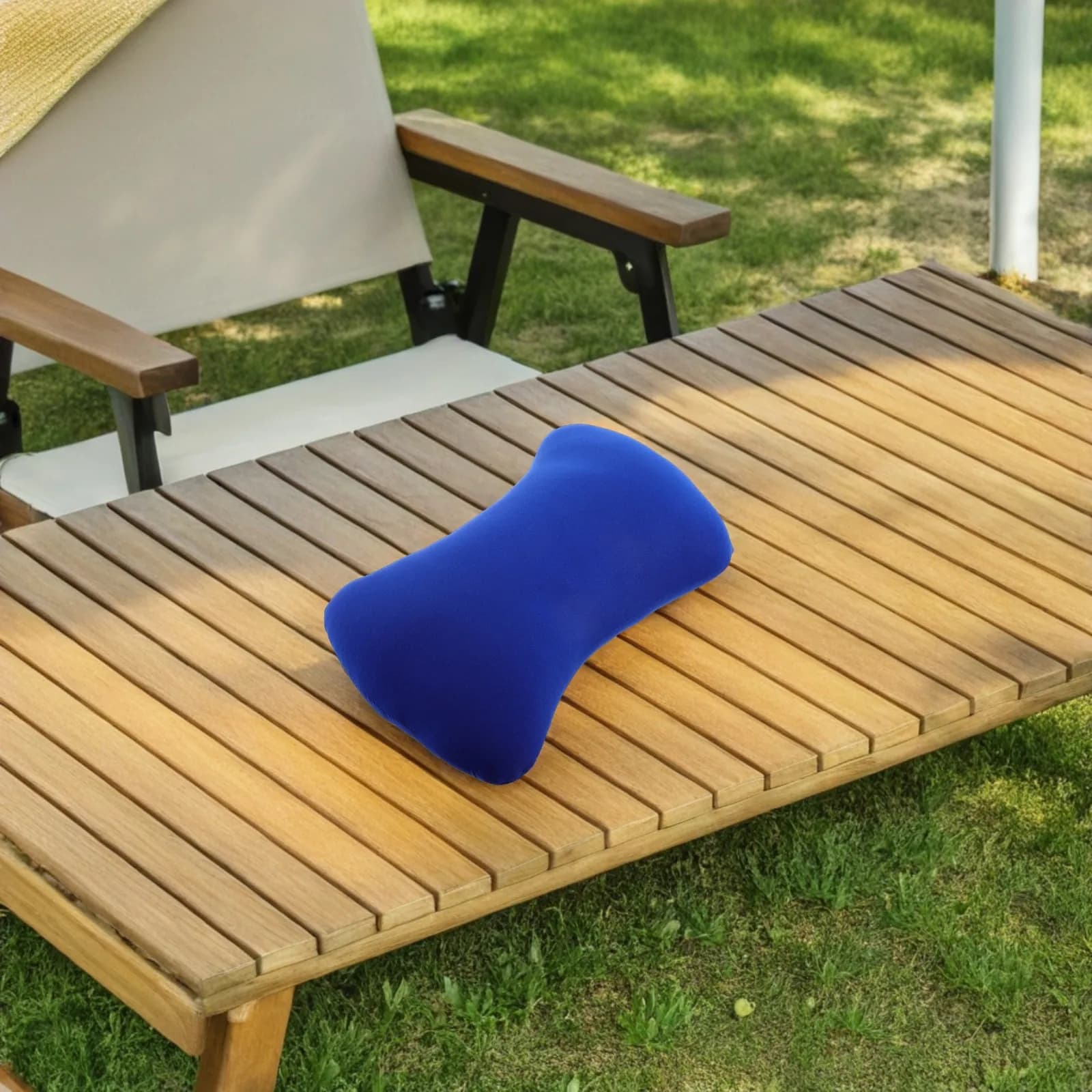 Foam Particle Bone Shape Mini Travel Pillow Portable Ergonomic Neck Support Cushion for Camping Hiking Outdoor Travel Nap Desk