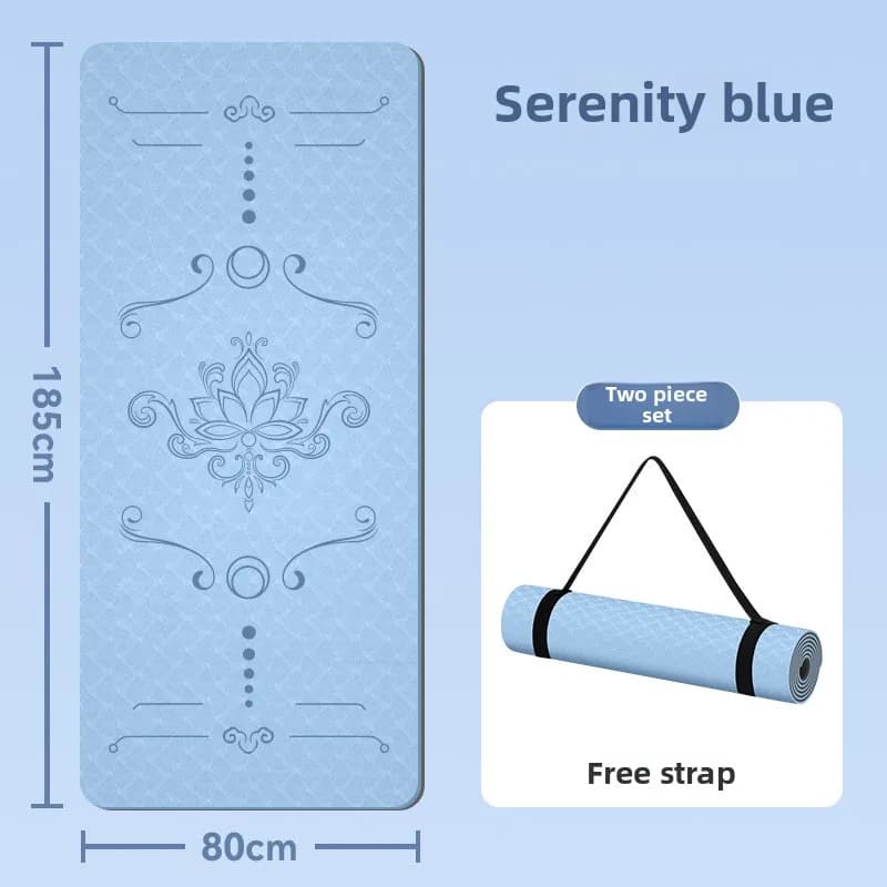 Wider Yoga Mat Non Slip Thick Large Size Fitness Mat Home Use Guided Workouts Exrcise Mat Workout Mat Exercise Mat