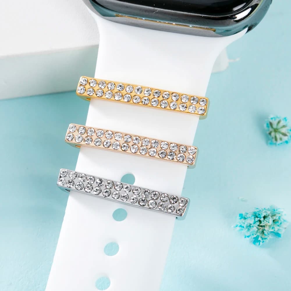 Decorazione cinturino per accessori Apple Watch Cinturino in silicone Anello decorativo Ornamento Smart Watch Decorazione gioielli Unisex Nuovo