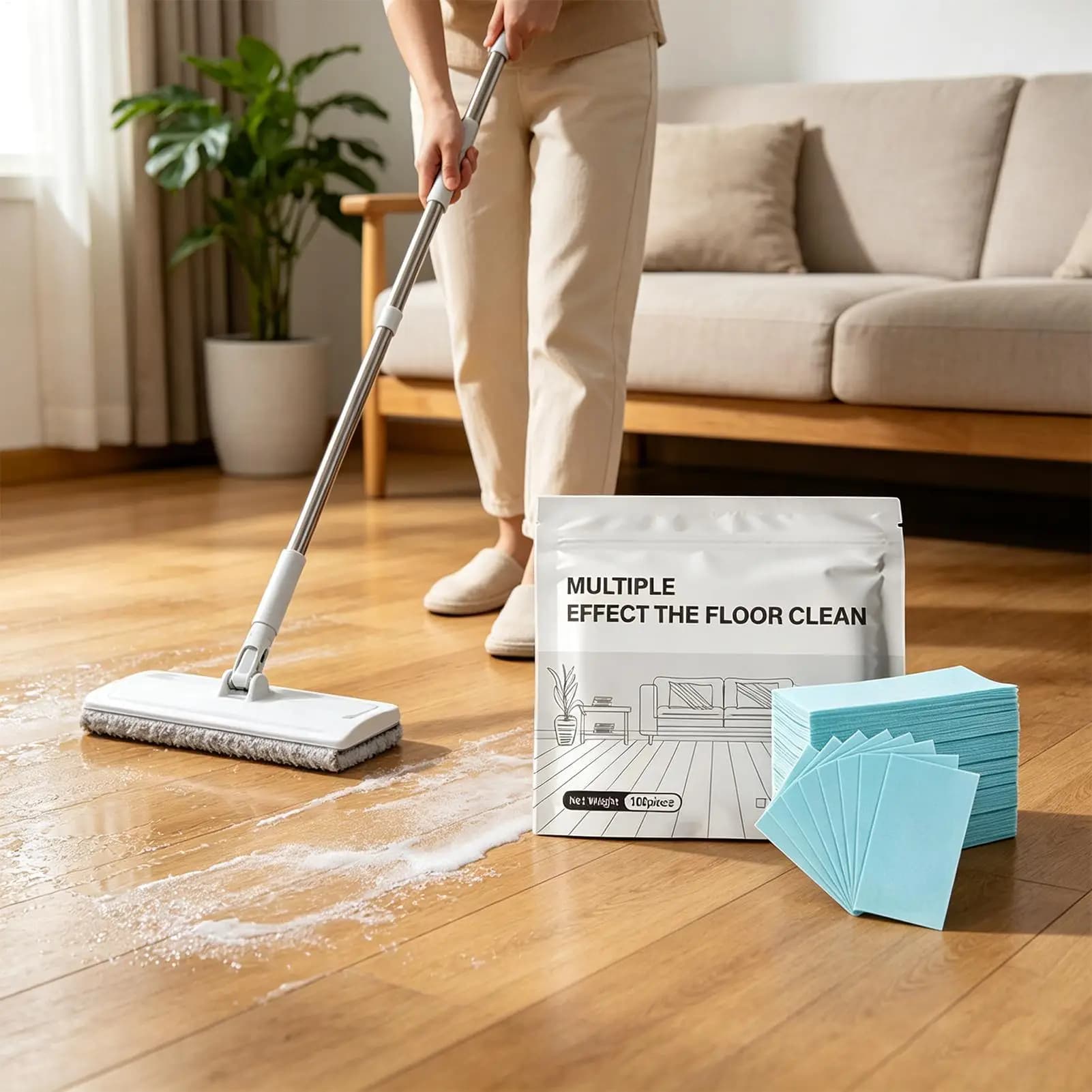 Floor Cleaning Tablets 100-Count Powerful Scented Tablets Hardwood Floor Cleaner Mop Solution for Hardwood Tile Wood Home
