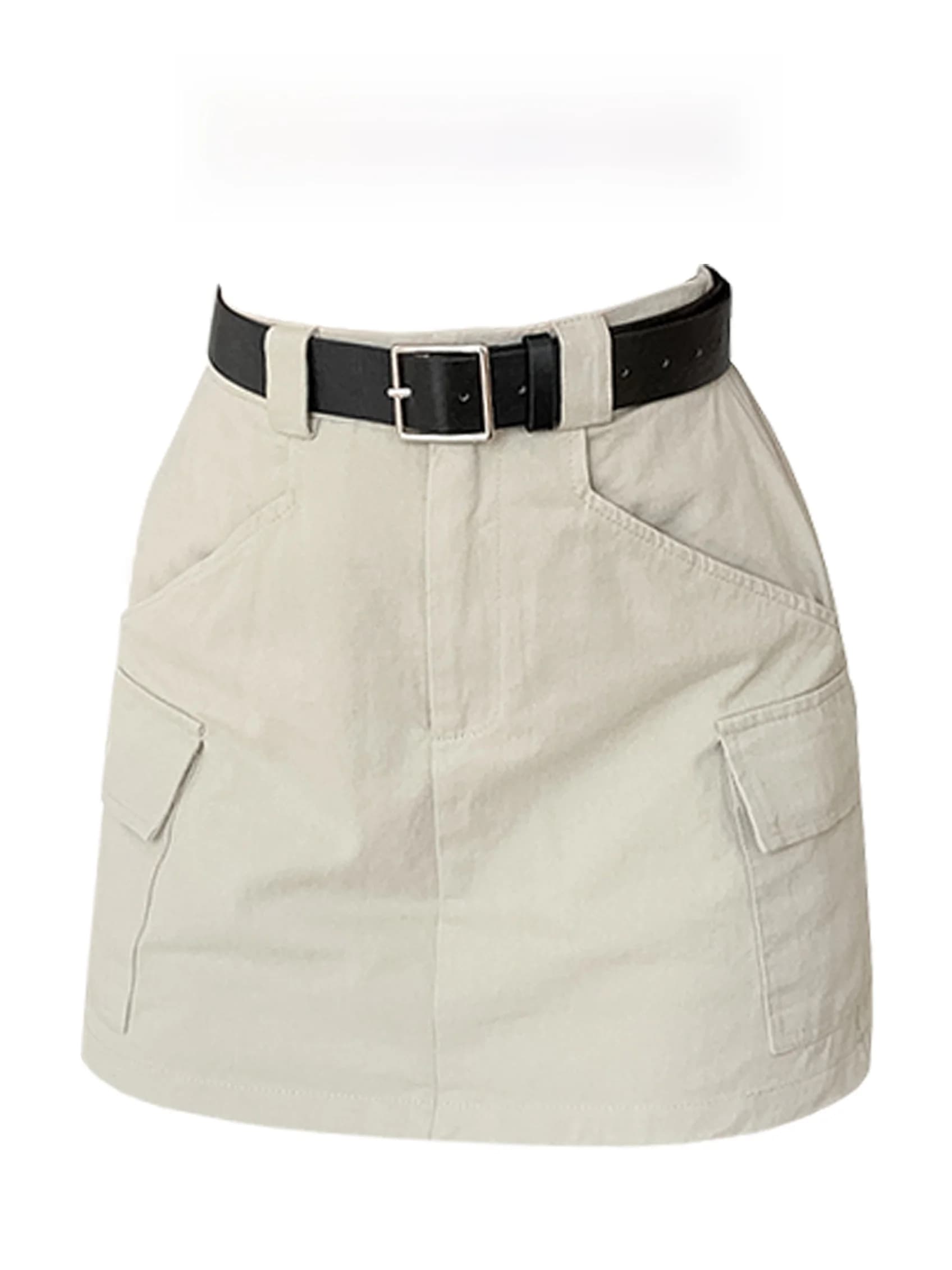 Retro Workwear Skirt High Waist Slimming Casual Women's Spicy Versatile A-Line Skirt Bodycon Skirt Summer New Style