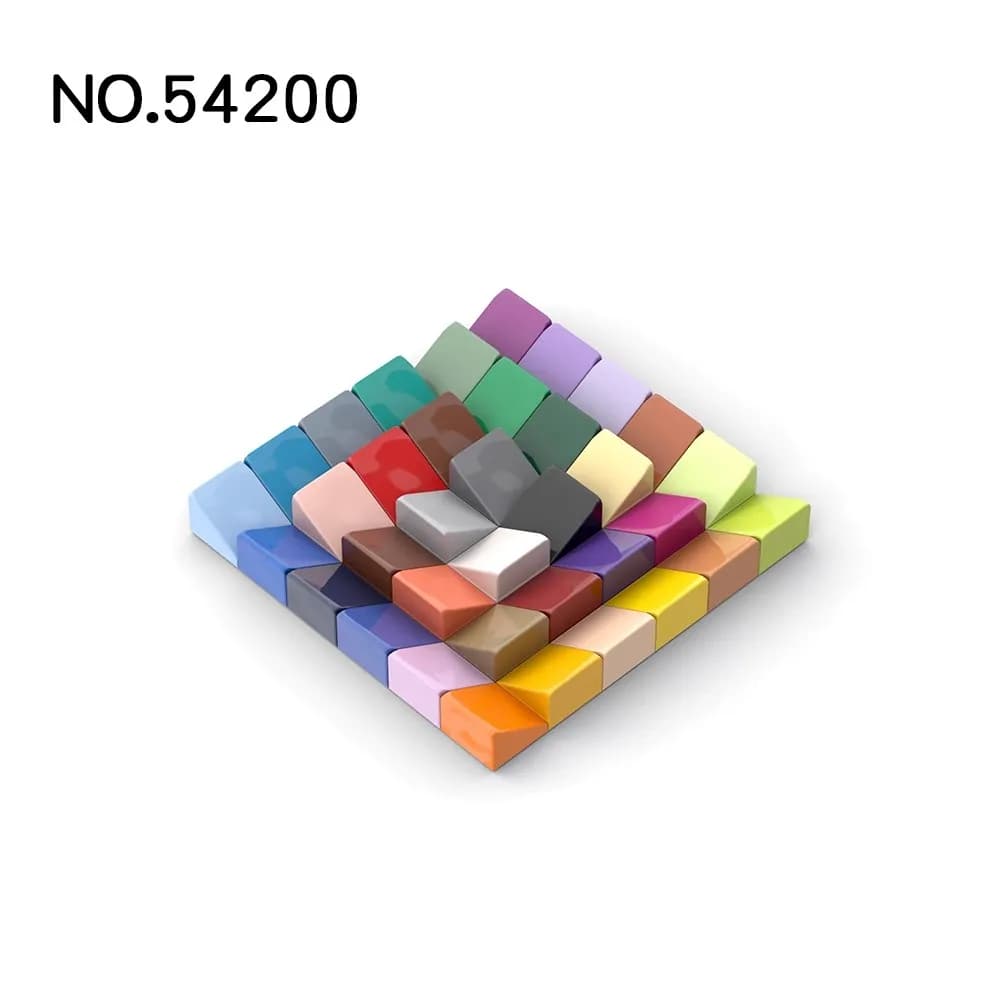 50 pezzi MOC 54200 Pendenza 30 ° 1 x 1 x 2/3 Cattura di cambio mattoni per blocchi di costruzione ad alta tecnologia Parti tecnologiche Giocattolo educativo fai-da-te