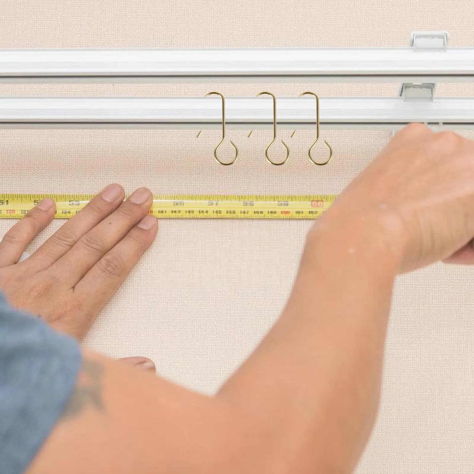 100 Pezzi Ganci per Tende da Soffitto in Metallo, Ganci Scorrevoli per Tende da Doccia, Tende da Soffitto, Tende Pesanti