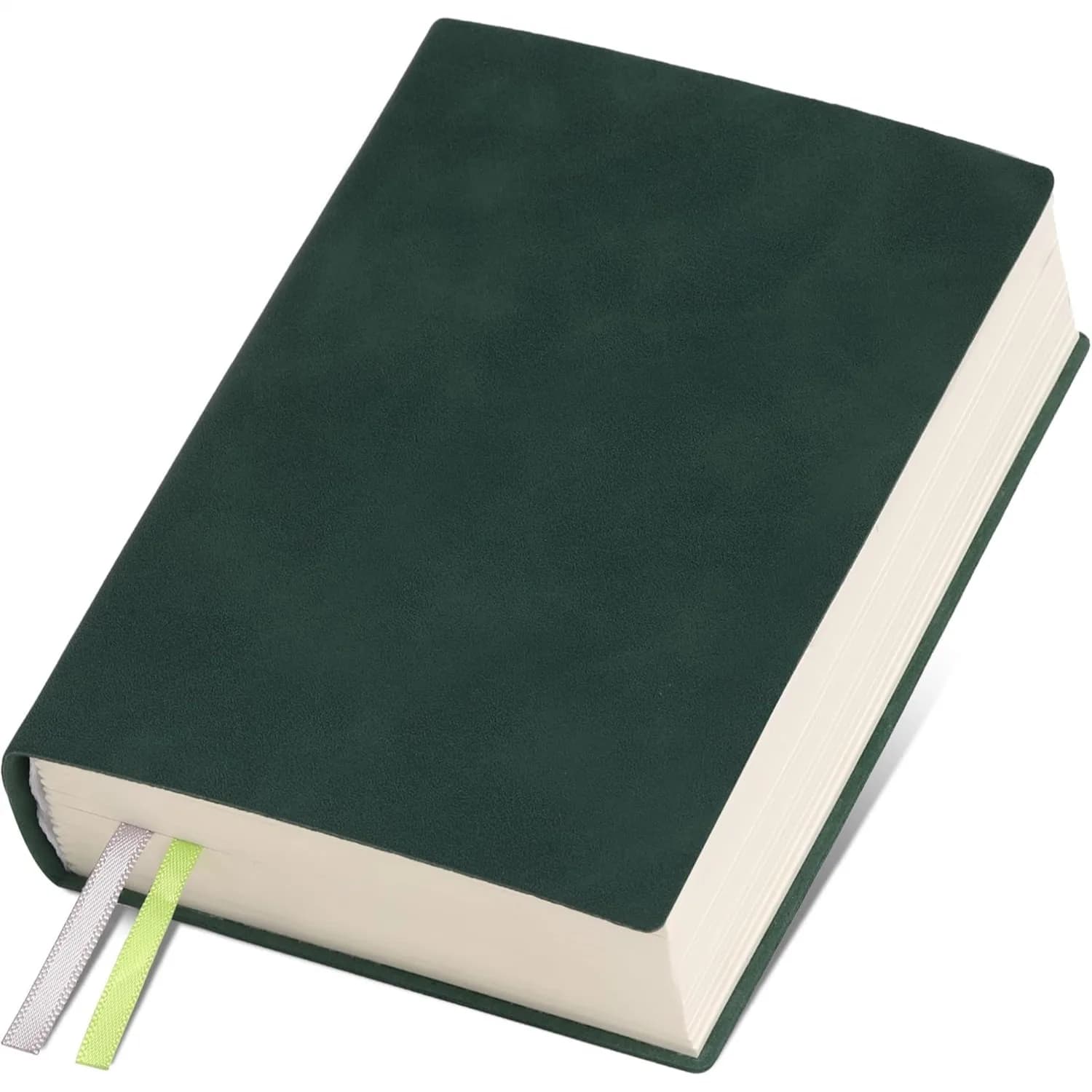Leather Blank Journal Notebook 400 Pages 3.9x5.5 Soft Cover for Drawing Sketching Writing Diary Dark Green