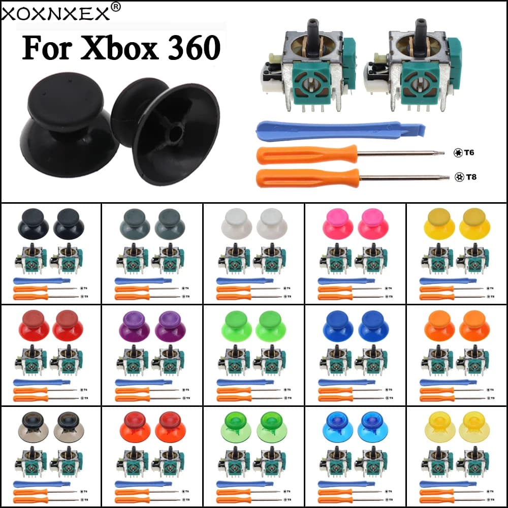 1Set Joystick di Ricambio per XBox 360 Core Controller Analogico Stick 3D Thumbstick Modulo Sensore Potenziometri Kit di Riparazione