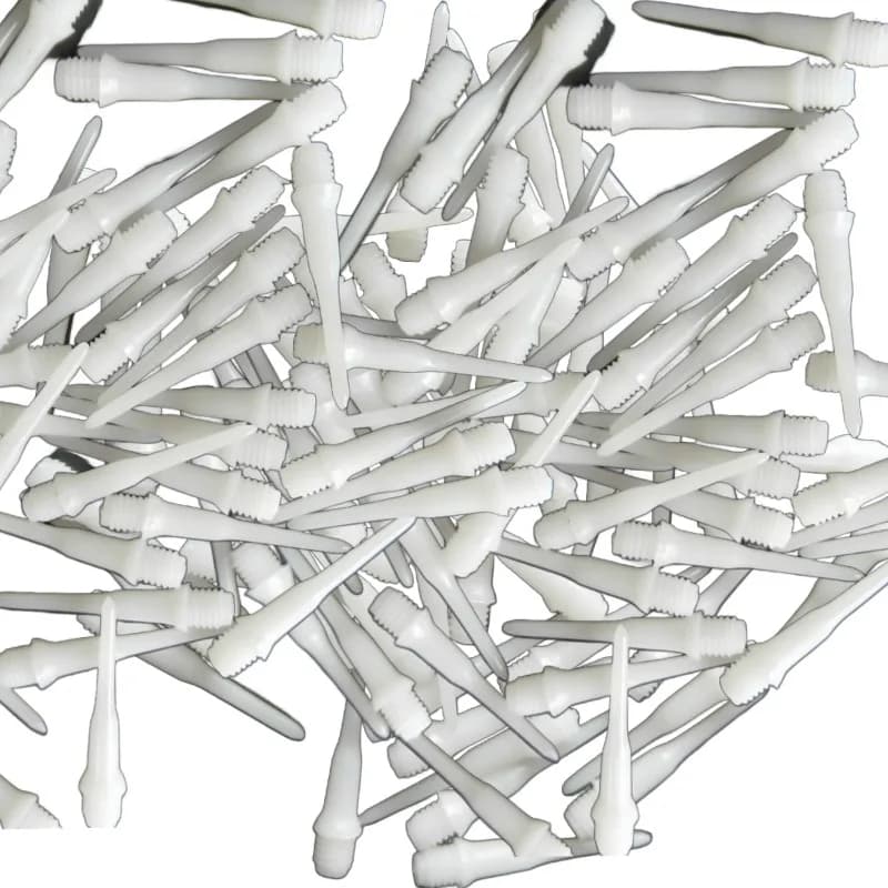 50PC 4.5 millimetri Diametro Filettatura Punte di Plastica Morbida Punti Ago di Ricambio Dardo Parti Bianche Nuovo di Sicurezza di Plastica Testa di Dardo Accessori