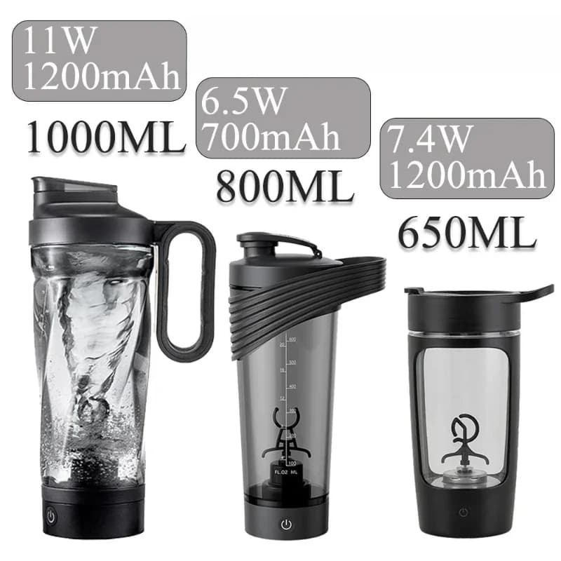 450ml/700ml/1000ml/ travel electric protein powder mixing cup automatic vibrator exercise blender fitness shake cup